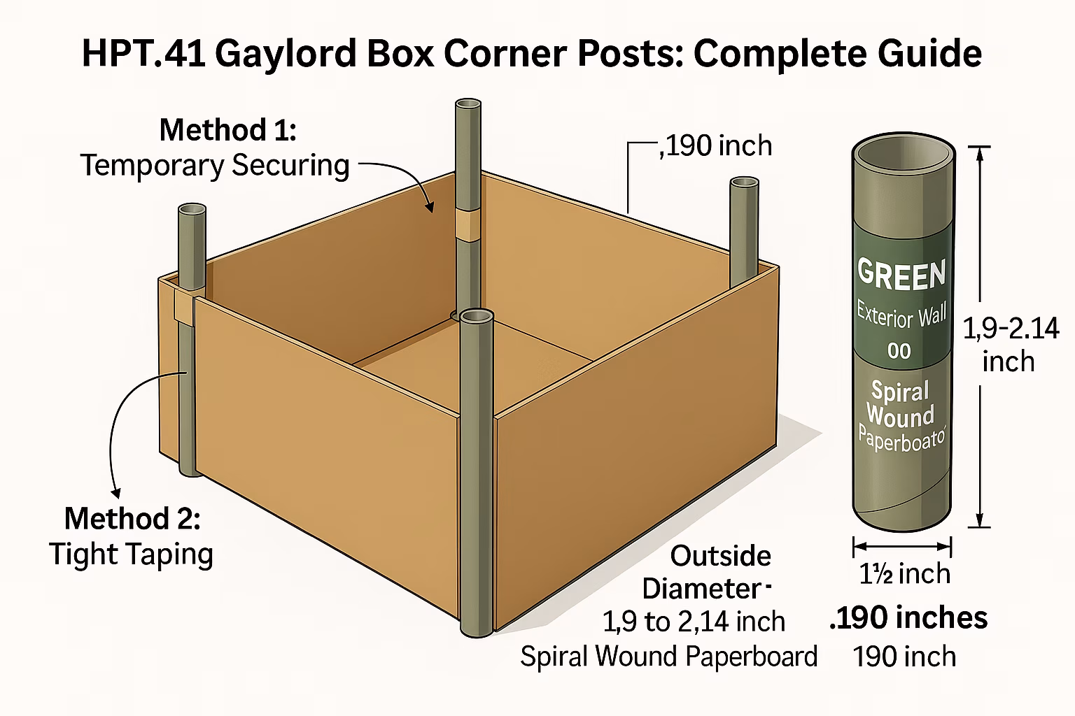 Guide to HPT 41 Gaylord Box Corner Posts