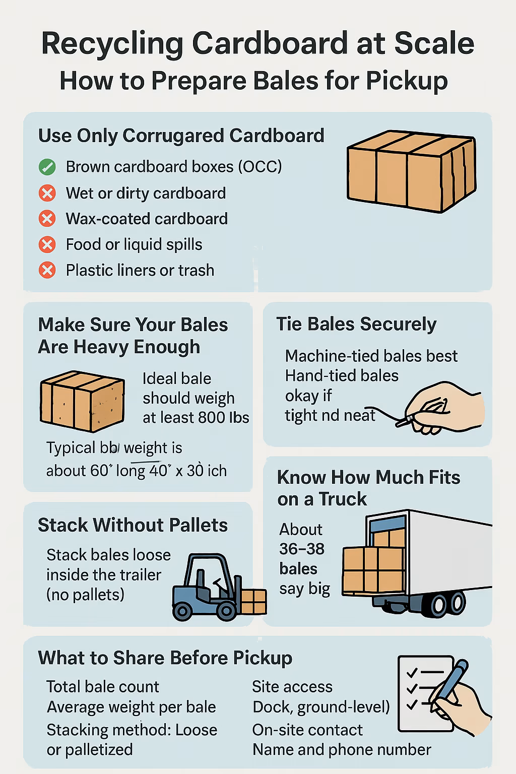 How to Prep OCC Bales for Recycling Pickups